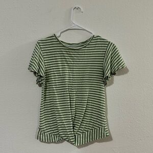 Light Green & White Designer Tee